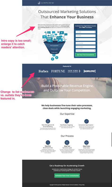 lead generation coaching landing page.